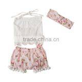 Hot Sale Beauty Lace Outfit Girls Boutique Clothing Baby Clothes thumbnail-6