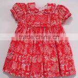 New Design OEM 100% Cotton Woven Printed Baby Girl Clothes Set thumbnail-1