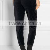 Custom Black Fleece Slim Pants Women With Pocket thumbnail-3