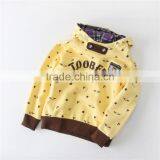 S33024W Spring Fleece Turtleneck Swearshirts Toddlers Children Cartoon Hoodies thumbnail-1