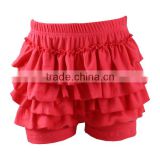 2017 red ruffle icing shorts Newborn baby clothes 2017 summer cotton icing ruffle shorts