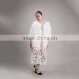 Myfur White Raccoon Fur Jacket Women Warm Winter Fur Jacket for Girls thumbnail-4