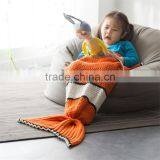 2017 Fashion Style Cute Gift for Girls Air Conditioning Mermaid Knit Blanket thumbnail-1