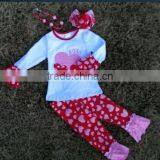 Baby Girls Top Pant Sets Heart Outfits Girls Valentines Boutique Outfits Girls Fall Boutique Outfits Wholesale Kids Clothes thumbnail-2