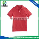 Hot selling red color 100% cotton skin-friendly boys golf shirt, kids polo shirts wholesale