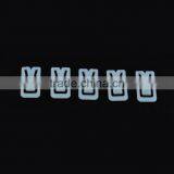 3.4*1.9*0.25cm PS White Square Shape Plastic Clip for Garment Accessory thumbnail-1