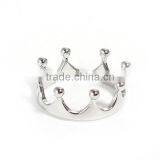 Copper Unadjustable Rings Silver Tone Crown thumbnail-1