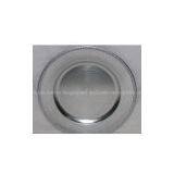 Foil Beaded Charger Plate With Lacquer Finish/beaded Plastic Plates thumbnail-1