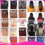 Top Quality Easy Clips Hair Extensions 100% Brazilian Remy Hair Extension Clip In thumbnail-6