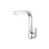Square Polished Chrome Kitchen Sink Water Faucet Mixer Taps With Single Handle