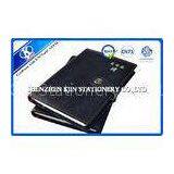 A5 Black Leather Kraft Paper Notebook With Button Eco Friendly