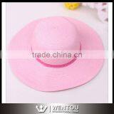 Kids Wide Brim Straw Beach Hat thumbnail-4