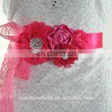 Wedding Sash Belt Maternity Sash Chiffon Flower Sash QB5A9 thumbnail-3