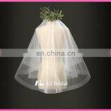 Unique Horsehair Trim One Layer Soft Tulle Fabric Short Wholesale Bridal Veil thumbnail-3