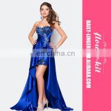 2017 New High-low Strapless Bride Evening Gown Formal Dance Party Dress