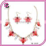 New Fashion Style Flower Necklace Earring Jewelry Set 2015 thumbnail-1