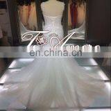 1A051cx Charming Lace Up Appliqued Sweetheart Spaghetti Srtaps Floor-lenghti Sweep Train Mermaid Wedding Dress 2016 thumbnail-2