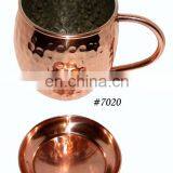 100% Genuine Hammered Copper Food Safe Drinking Mug thumbnail-3
