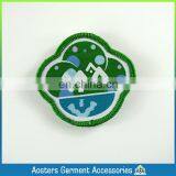 3 d Woven Lable Printing Patch Badge Embroidery Badges Embroidered Flower Applique Badge thumbnail-4