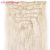 Clip in Natural Human Hair Extensions Full Cuticle Remy Hairs Full Hair End thumbnail-4