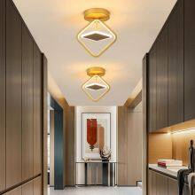 Golden Acrylic Aluminum Aisle Ceiling Lamp For Cloakroom Corridor Balcony Foyer Lighting Thin Lights Home Lustering Luminaire thumbnail-2