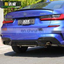 Carbon Black Circular Hole Rear Diffuser for BMW 3 Series G20 2018+ MP Style Rear Bumper Lip thumbnail-3