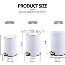 Hot Sale Luxury Colorful Household Office Stainless Steel Pedal Bin With Soft Close thumbnail-5