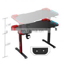 Best Selling Gaming Table With LED Lights PC Laptop Computer Elctronic Height Adjustable Gaming Desk thumbnail-1