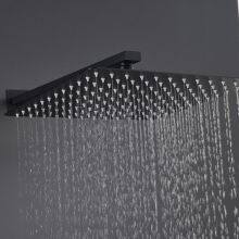 Bathroom Shower Set Wall Mounted Ultra Thin Rainfall Black Shower Head 30x30cm Shower System With Mixer thumbnail-2