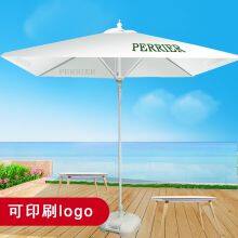 Outdoor Aluminum Alloy Square 2 Meter, 4 Bone Pull Rope, Center Pillar Umbrella, Polyester Cloth, Rain and Wind Resistant Supply, Umbrella, Sunshade Umbrella thumbnail-1