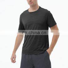 High Quality Lightweight Plus Size Breathable Mesh Active Workout Sport Blank T Shirts For Men Athletic Muscle Fitness Gym Wear thumbnail-3