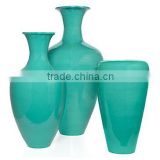 High quality best selling eco friendly spun aquamarine lacquer bamboo vase in Viet Nam