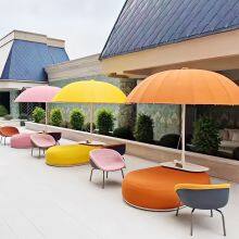 Commercial Central Pillar Sun Shade Umbrella – 9ft Aluminum Frame, 210T UV Fabric – OEM thumbnail-1