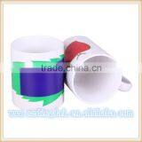 Leasves Color Chaning Mug Sublimation Mugd Ceramic Mug Color Changing Mug Mug Press Blue Red & Black thumbnail-4