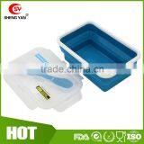2015 New Arrive Large Collapsible Silicone Lunch Box With Microwave Safe