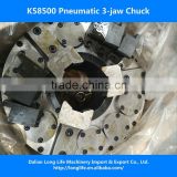 K58500 3 jaw pneumatic chuck for cnc pipe threading lathe