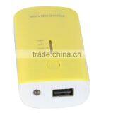 Power Bank 5200mah Led Light , Portable Power Bank Double Usb Port Charger