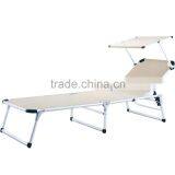 Folding Portable Beach Chair Sun Shade Outdoor Sunshade Beach Chair With Sun Canopy thumbnail-4