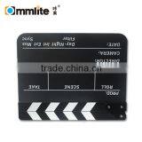 Commlite Acrylic Clapboard Dry Erase Director Film Movie Clapper Board Slate 9.85 x 11.8" Swith White Sticks thumbnail-2