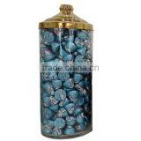 Glass Sweet Jar With Brass Cover SK1435