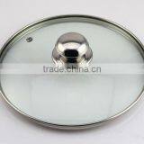 Tempered glass pan lid