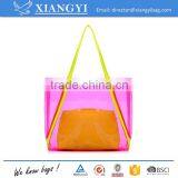 Wholesale Promotional Eco-friendly Clear PVC Waterproof Shopping Bag Beach Bag Supplier's Choice thumbnail-1