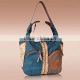 1256-Latest original design embroidery denim hobo bag, lady bag fashion, new fashion lady bag