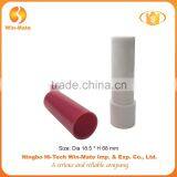 2015 Cute white&red color plastic lip balm tube container