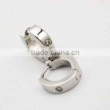 15mm Diameter Fashion Stainless Steel Small Hoop Earrings Stud Unisex Women Men thumbnail-3