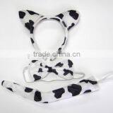 Cow headband bow tie and tail set kit