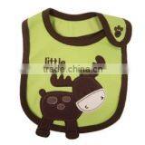 Infant saliva towel in green deear baby bibs