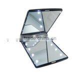 Plastic Makeup Mirror With Led Lights / Lighting Pocket Led Makeup Mirror / Square Compact Led Mirror Light thumbnail-3