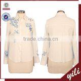 2016 Women Long Sleeve Flower Embrordered t Shirts thumbnail-1