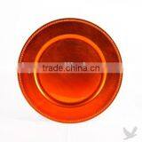 Decorative Orange Plastic Charger Plates